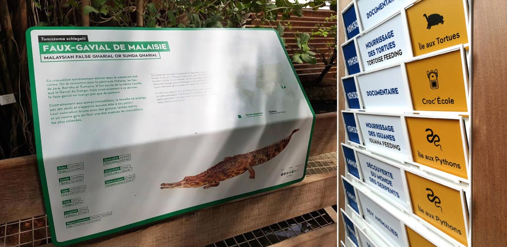 Mise en place d’un langage uniforme de la signalétique dans la ferme aux crocodiles