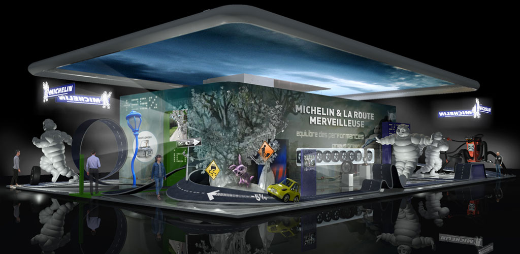 Maquette du stand Michelin